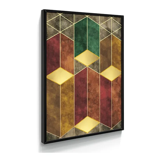 Quadro Decorativo Grande Para Sala Quarto Parede Geométrico