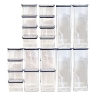 Kit 20 Potes Herméticos 2,3litros 1,1litro 480ml Organização Kit 20 Potes Herméticos 2,3litros 1,1litro 480ml Organização