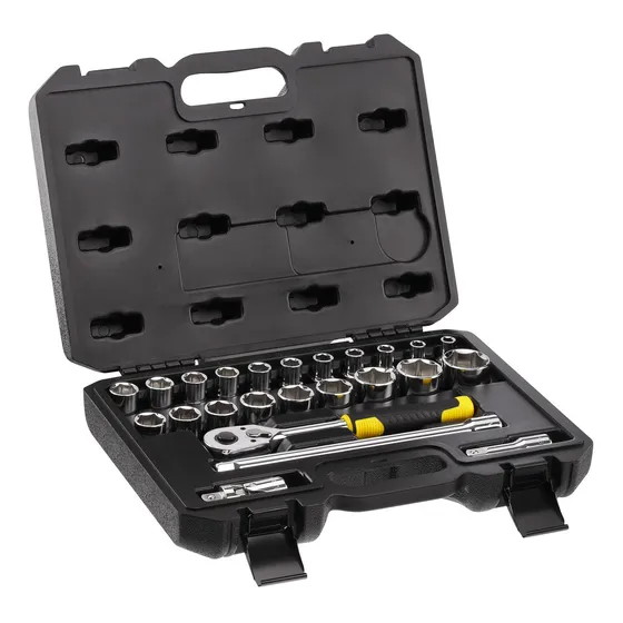 Juego De Dados 24 Piezas 1/2 Stanley Stmt82830-1 Color Negro