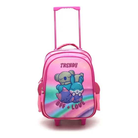 Mochila Carro Trendy Con Base Escolar Infantil Resistente