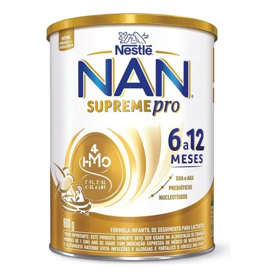 Nestlé Nan Supreme 2 fórmula infantil em pó lata 1 de 800g