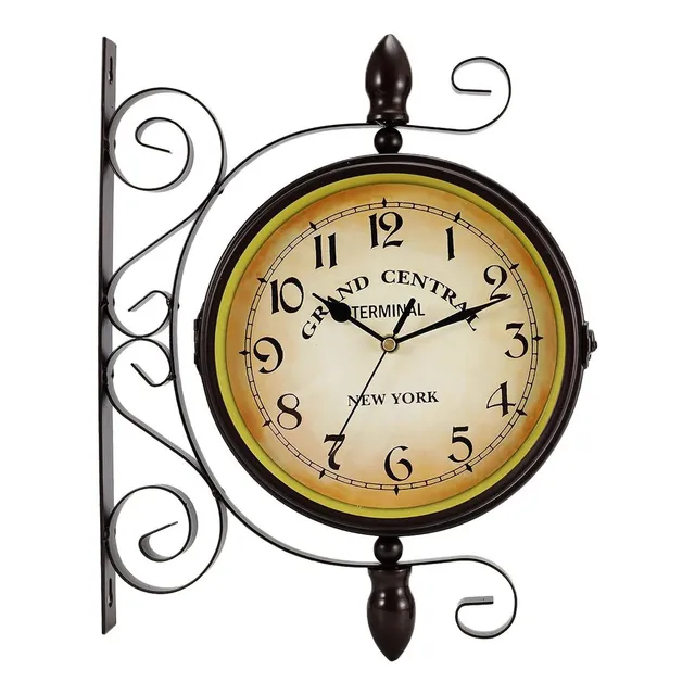 Dyna-living Reloj Pared Doble Cara 8  Vintage Montado 360
