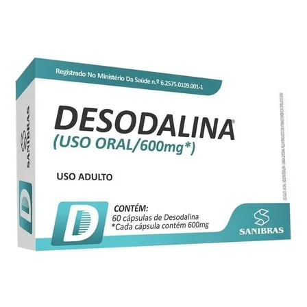 Desodalina Uso Oral 60 Cápsulas - Sanibras Sem Sabor