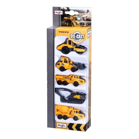Maisto Maquinas Construccion Volvo Set 5 Metal Coleccion