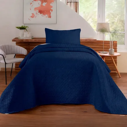 Colcha Cobre Leito Matelado Liso Solteiro 2 Peças