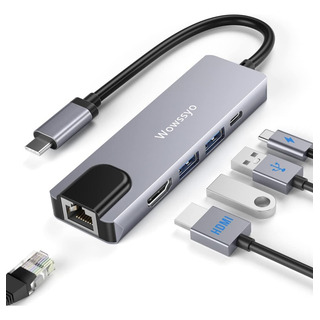 Tipo C Hub 5 En 1 Adaptador Usb C A Usb3.0 4k Hdmi Ethernet Tipo C Hub 5 En 1 Adaptador Usb C A Usb3.0 4k Hdmi Ethernet