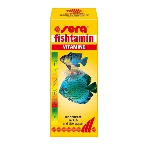 Sera Fishtamin Vitamina Peces Acuarios Agua Dulce 15 Ml
