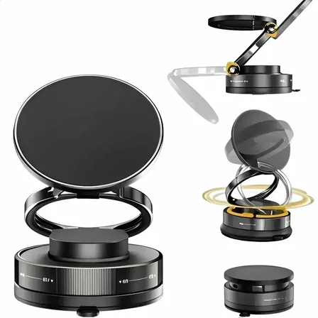 Base Magnética Con Ventosa 360°para Coche Y Superficie Lisa