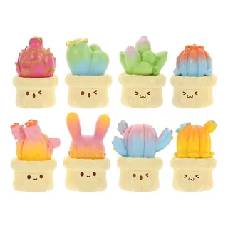 Juego De 8 Figuras De Bonsái Suculentas En Miniatura Para De Juego De 8 Figuras De Bonsái Suculentas En Miniatura Para De