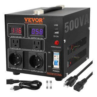 Transformador Convertidor De Voltaje Vevor 500w 110v/220v Co Transformador Convertidor De Voltaje Vevor 500w 110v/220v Co