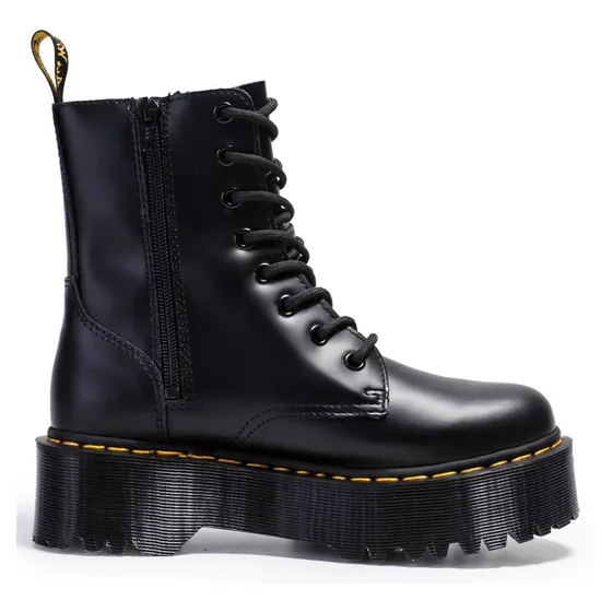 Dr. Martens Botas Negras Botas De Mujer De Piel Natural