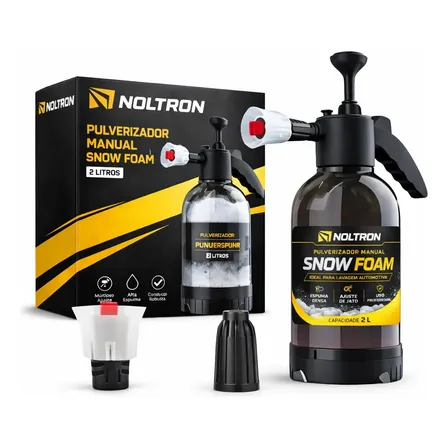 Pulverizador Manual Snow Foam 2l Espuma Automotiva Bomba Pressão Ajuste De Jato Lavagem Carro Moto Detailing Noltron
