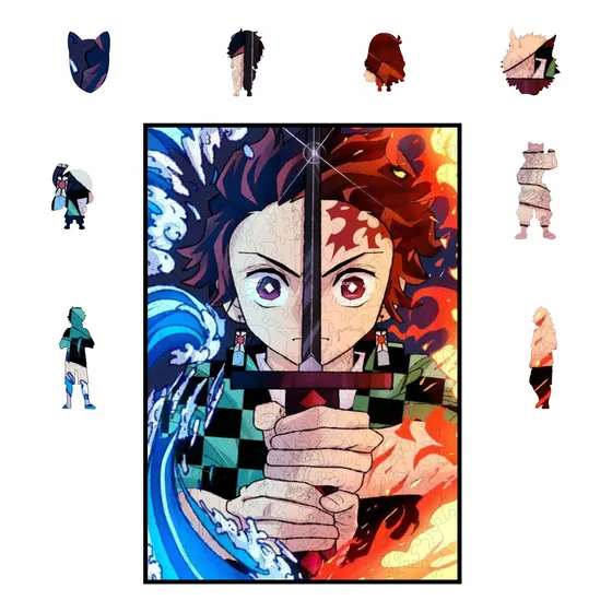 Rompecabezas Demon Slayer Tanjiro De 200 Pzs Diferentes