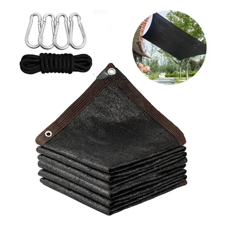 Toldo Tela Sombrite 95% Lona Uv Toldo Para Garagem Proteção Preto 6m