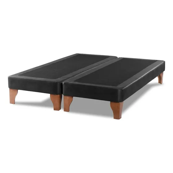 Base De Cama Dividida 5° Sueño Europea 2 Plazas Color Negro felpa 150X200