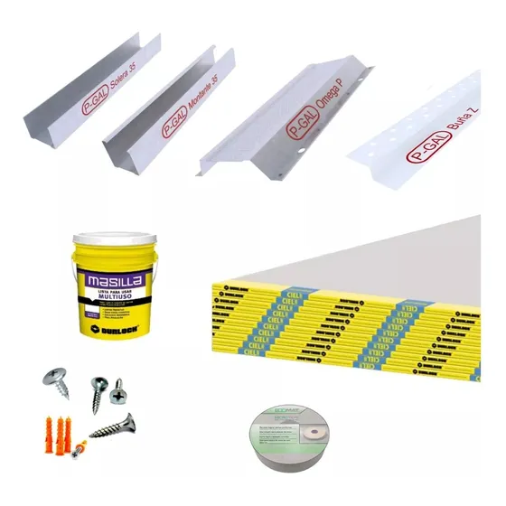 Cielo Raso Placa Durlock Ciel Materiales X M2