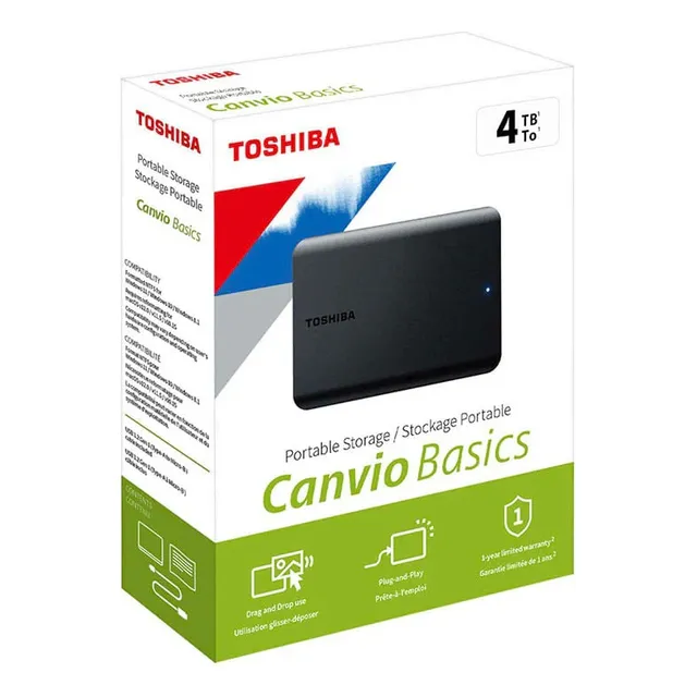 Disco Duro Externo Toshiba Canvio Basics 4 Tb Usb 3.0 2.5''