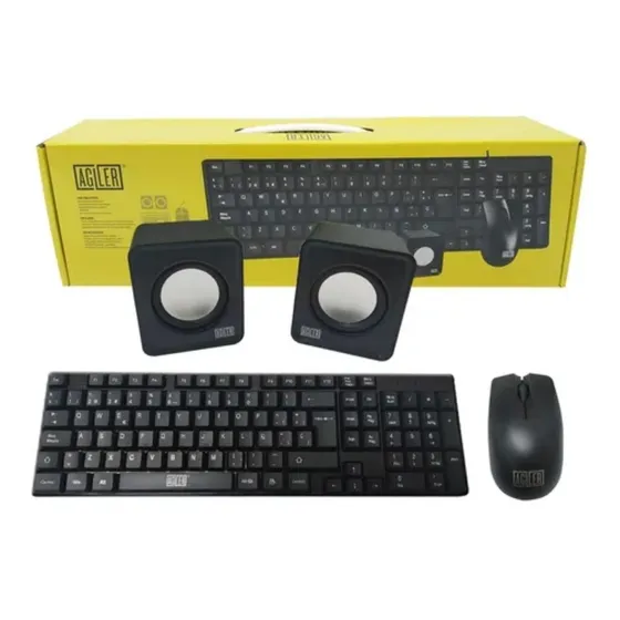 Teclado Mouse Cornetas Kit Combo Pc Laptop Computadora