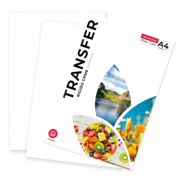 Papel Transfer Laser Rigido 100gr A4 - 1000 Fls