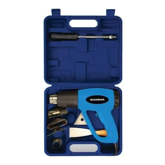 Kit Pistola De Calor Gamma G1935kar 2000w Celeste + Maletín