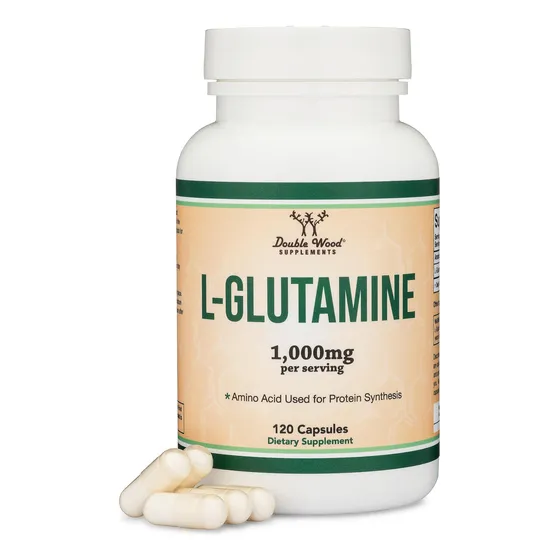 Suplemento Double Wood L-glutamina, 500 Mg, Cápsulas, 120 Un