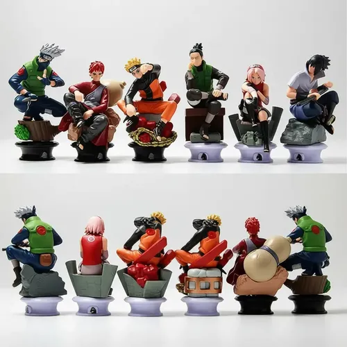7.NARUTO フィギュアセット Kit 12 Figuras de Ação Naruto 7cm Ibm Kids Anime PVC Decoração