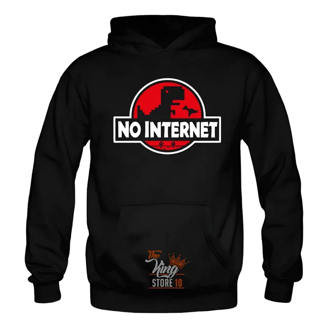 Poleron, No Internet, Dinosaurio, Sin Internet, Xxxl