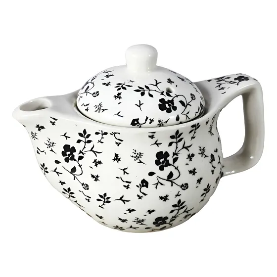 Tetera De Porcelana Con Infusor De Acero Inox 450 Cc Diseño