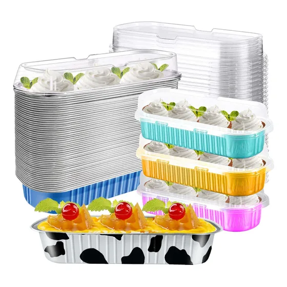 Mini Mold Para Tarta Tapa Hornear Taza Larga Papel 50