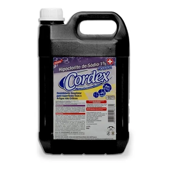 Hipoclorito De Sódio Desinfetante Cloro Bactericida 5 Litros