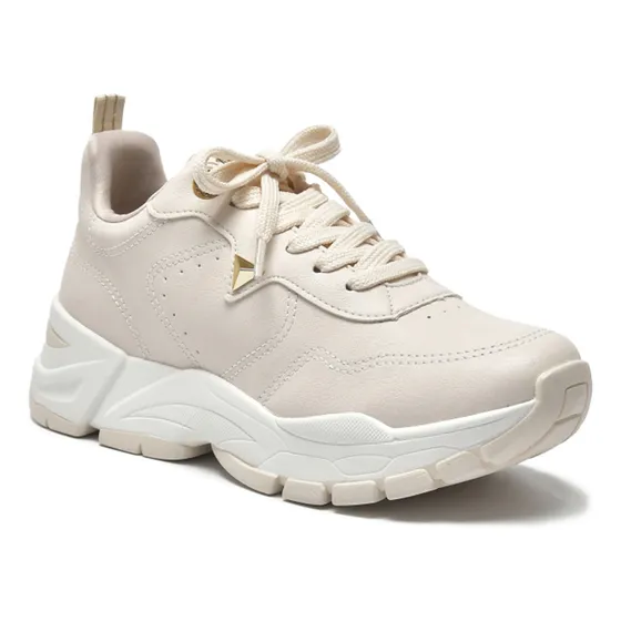 Tênis Feminino Via Marte Original Chunky Sneaker Moda Marfim