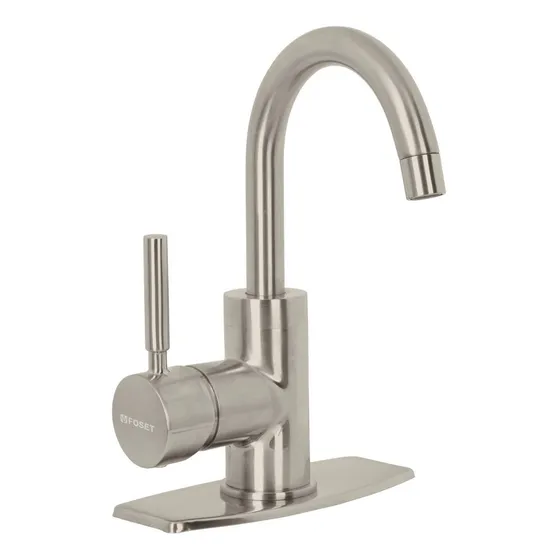 Monomando Lavabo Llave Para Baño Satinada Con Aireador