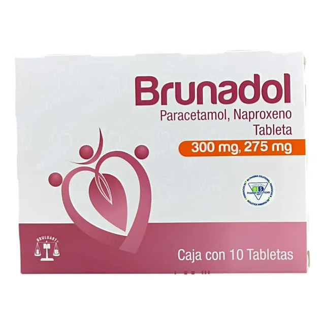 Brunadol Paracetamol Naproxeno 300/275mg C/10 Tabs Bruluart