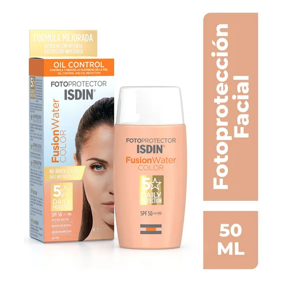Fotoprotector FPS 50 Isdin Fusion Water Color medio crema 50 mL