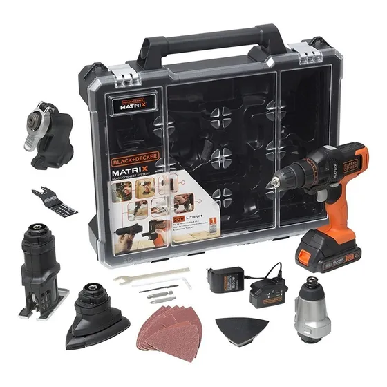 Kit Parafusadeira Matrix 6x1 20v 6 Cabeçotes Intercambiáveis