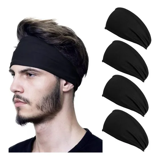 New Banditas Deportivas Cabeza Diadema Absorbe El Sudor 4pcs