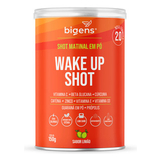 Wake Up Shot - Energia E Imunidade Para Seu Dia - 150g, 30 Porções, Sabor Limão - Bigens Wake Up Shot - Energia E Imunidade Para Seu Dia - 150g, 30 Porções, Sabor Limão - Bigens