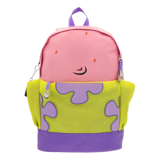 Mochila Bob Esponja Patricio Edicion Limitada Con Portalaptop Color Rosa Diseño De La Tela Lisa