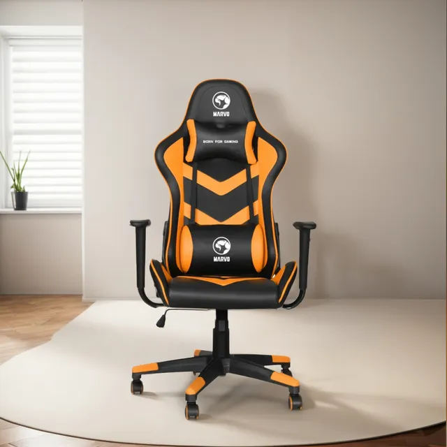 Silla Gaming Marvo Ch-106 Giro 360°  Respaldo 180° Negro