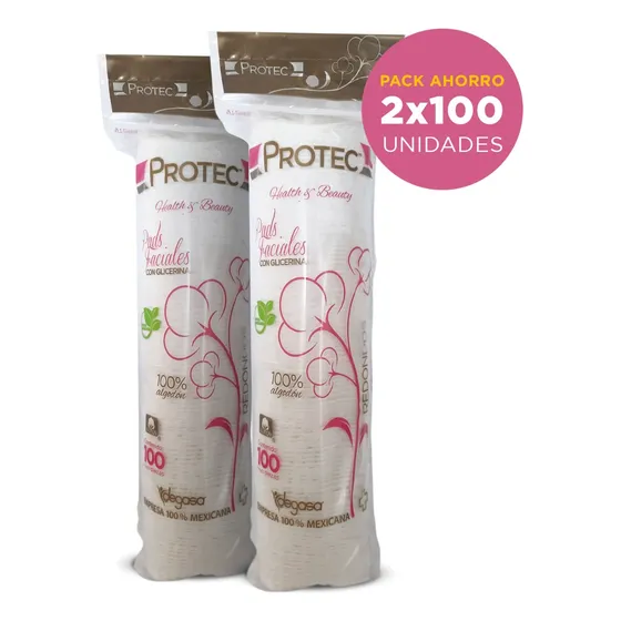 Pack Pétalos Desmaquillantes Protec 2x100un