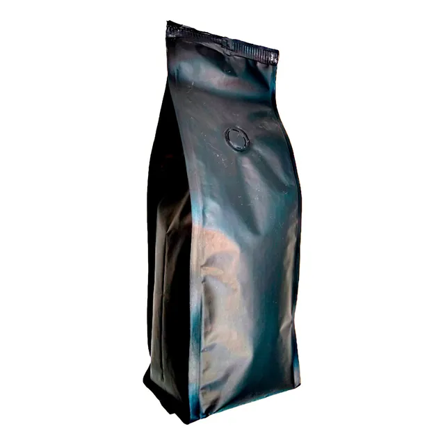 Saco Para Café Em Pó - Preto Fosco C/ Válvula 500 G - 100 Un