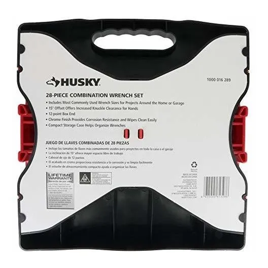 Herramienta Husky 28 Unidad Kit Llave Metrico Sae