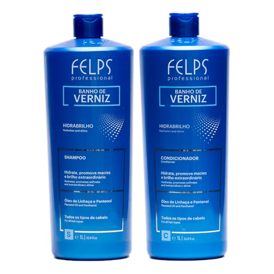 Felps Banho De Verniz Kit Duo Shampoo + Condicionador 2x1l