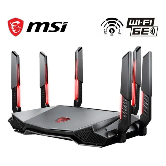 Router Gaming Wifi 6e Msi Radix Axe6600 Tri Banda Ai Rgb