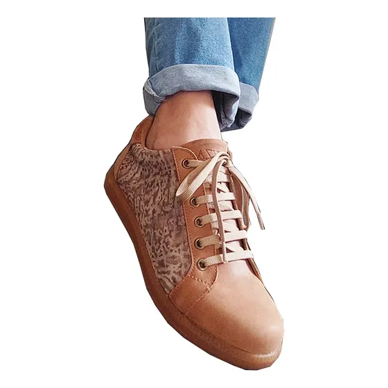 Zapatillas Mujer Reyza Urbanas Livianas Vestir Cuero