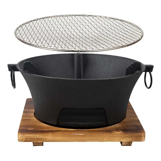 Parrilla De Carbón Redonda Para Chimenea, Horno De Leña,
