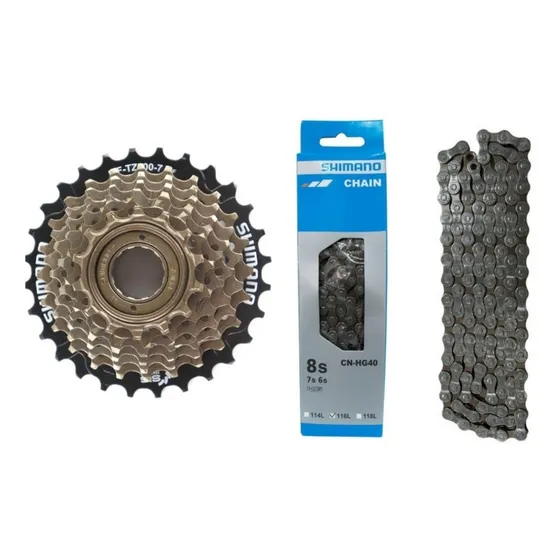 Pacha + Cadenilla Shimano Original 7 Velocidades Bicicletas 