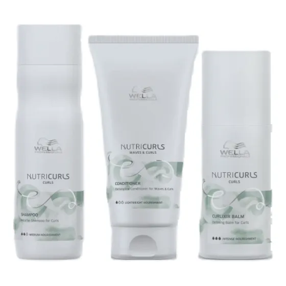 Shampoo, Acondicionador Y Balsamo Nutricurls De Wella