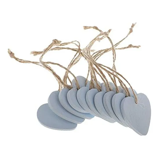 10u Colgante De Madera Corazón Love De Color Sólido 4 Cm