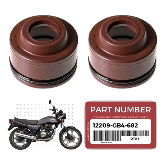 Par Retentor Válvula Xl Xlr 125 Ml Turuna Cg Today 125 Honda